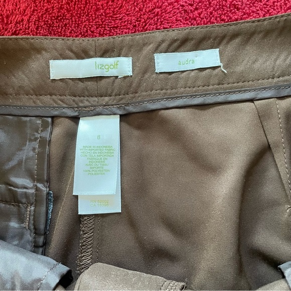 Lizgolf AUDRA GOLF SHORTS BROWN SIZE 8 - Picture 3 of 5